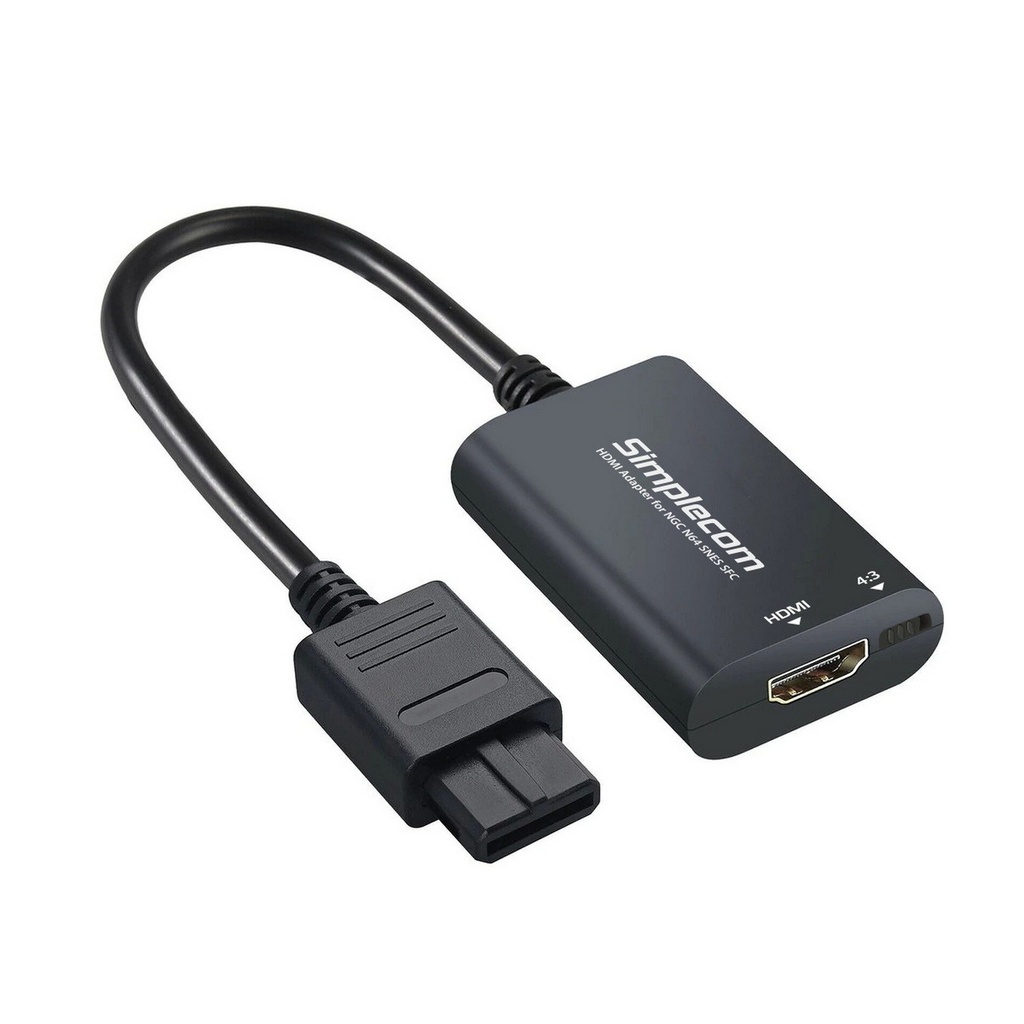 [9350414002550] 9350414002550 Simplecom CM461 HDMI Adapter Composite AV to HDMI Converter for Nintendo NGC N64 SNES SFC