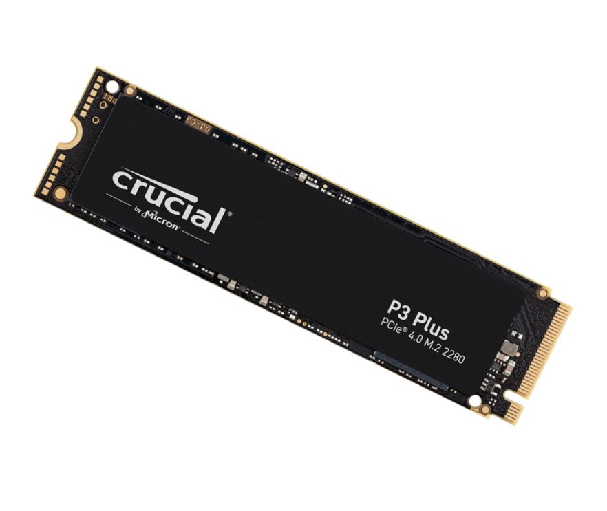 [649528918826] 649528918826 Crucial P3 Plus 500GB Gen4 NVMe SSD 4700/1900 MB/s R/W 110TBW 350K/460K IOPS 1.5M hrs MTTF Full-Drive Encryption M.2 PCIe4 5yrs