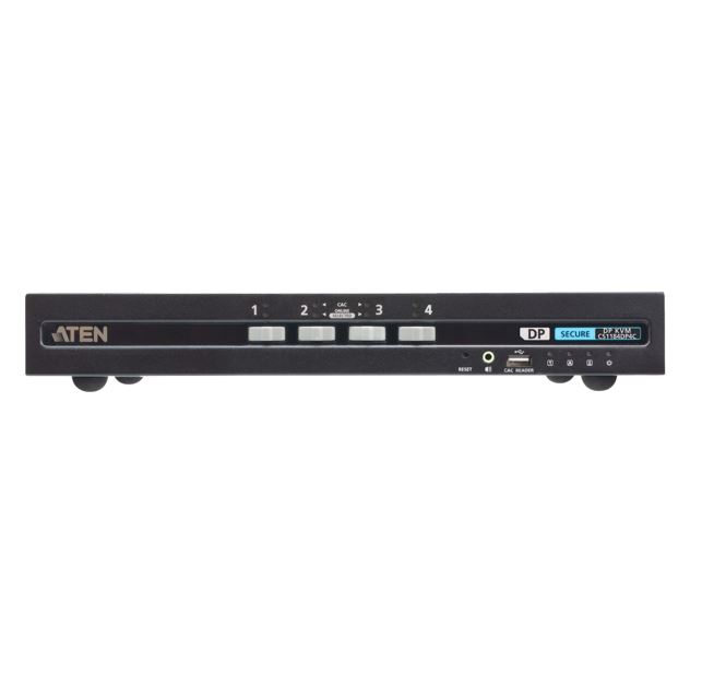 [KVA-CS1184DP4C] KVA-CS1184DP4C Aten 4-Port USB DisplayPort Secure KVM Switch with CAC (PSD PP v4.0 Compliant)