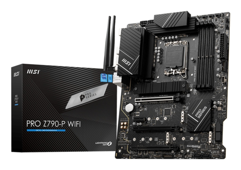 [4711377015738] 4711377015738 MSI PRO Z790-P WIFI Intel LGA 1700 ATX  Motherboard, 4x DDR5 128GB, 1x PCI-E x 16, 1x PCI-E x 14, 4x M.2, 6x SATA, 4x USB 3.2, 4x USB2.0,