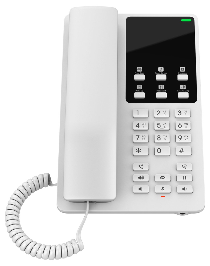 [6947273704300] 6947273704300 Grandstream GHP620W Hotel Phone, 2 Line IP Phone, 2 SIP Accounts, HD Audio, Built In Wi-Fi, White Colour, 1Yr Wty