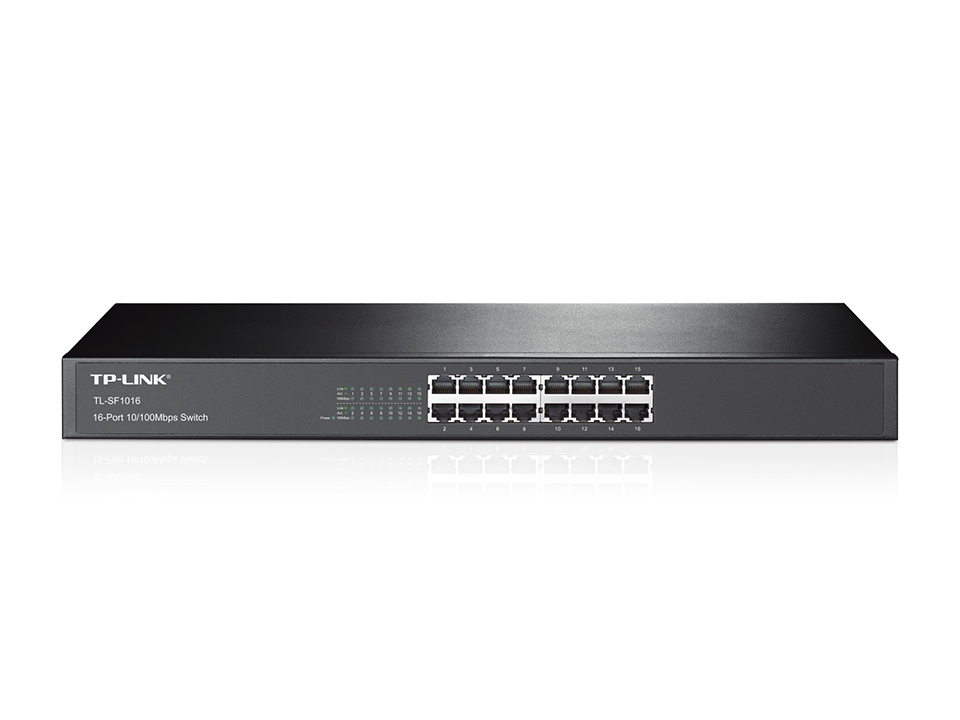 [6935364021511] 6935364021511 TP-Link TL-SF1016 16-Port 10/100Mbps Rackmount Switch MAC MDI/MDIX Steel Case