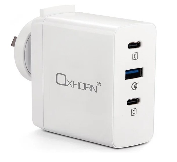 [NB-PD100] NB-PD100 Oxhorn 100W USB GaN Type-C fast Charger, 2x USB-C, 1x USB-A Fast Charger