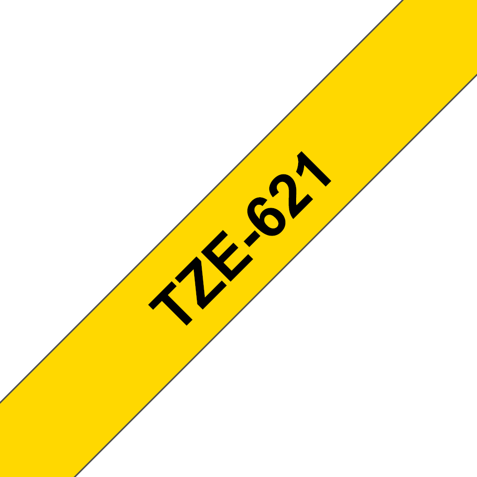 [4977766682244] 4977766682244 Brother TZE-621 tape 9mm x 8m: black on yellow laminated