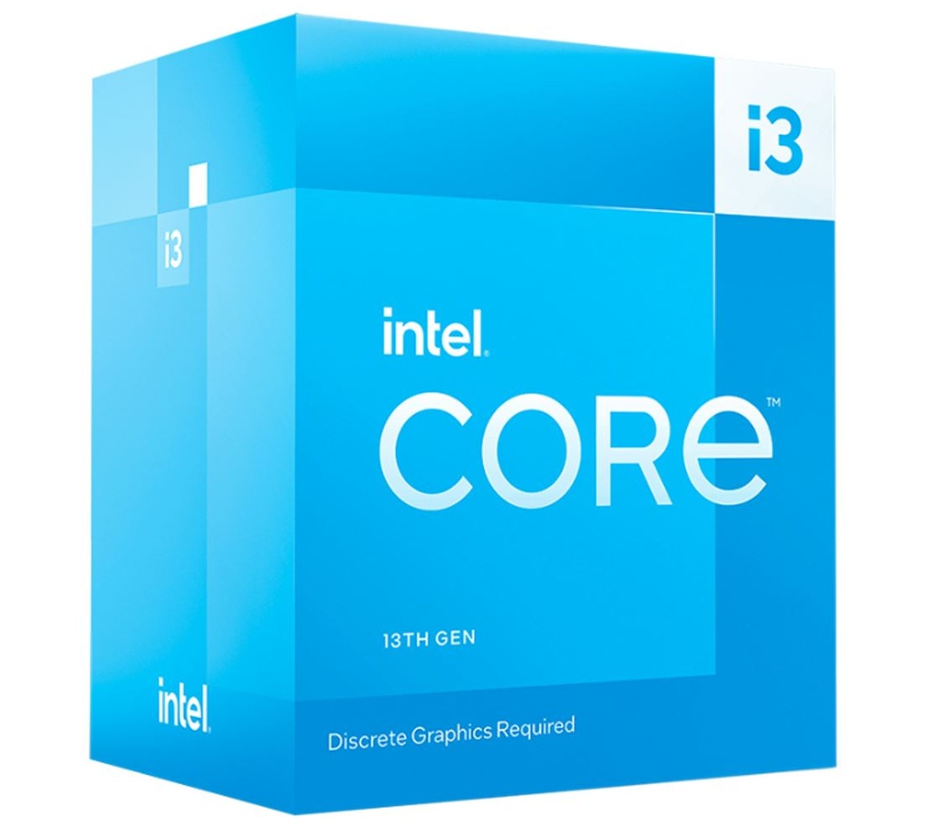 [5032037260336] 5032037260336 Intel i3 13100F CPU 3.1GHz (4.5GHz Turbo) 13th Gen LGA1700 4-Cores 8-Threads 12MB 58W Graphic Card Required Retail Raptor Lake with Fan (LS)