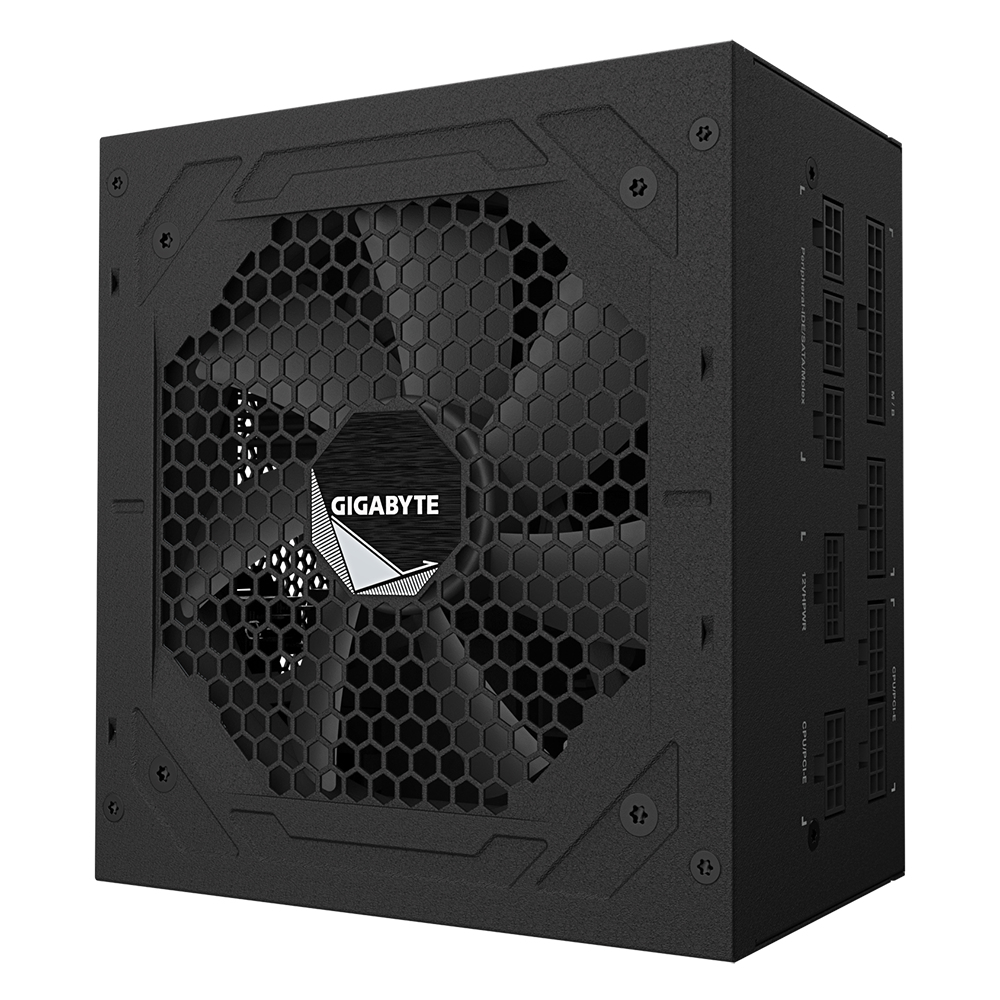 [4719331553241] 4719331553241 Gigabyte UD1000GM PG5 2.0 1000W ATX PSU Power Supply  80+ Gold >90% 120mm Fan Black Flat Cables Single +12V   >100K Hrs