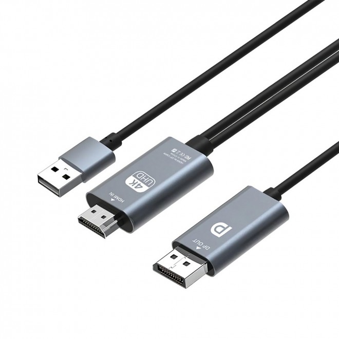[9350414002581] 9350414002581 Simplecom TH201 HDMI to DisplayPort Active Converter Cable 4K@60hz USB Powered 2M
