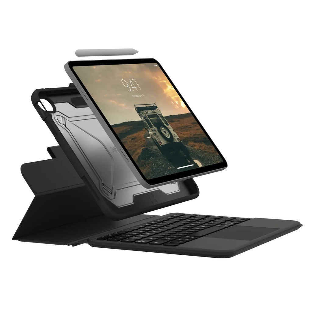 [840283905841] 840283905841 UAG Apple iPad (10.9") (10th Gen) Bluetooth Keyboard with Trackpad  Backlit Keys Rugged Case - Black /Ash (124020114031), 1 Year Warranty