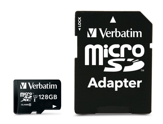 23942440857 Verbatim Micro SDXC 128GB (Class 10 UHS-I) w Adaptor