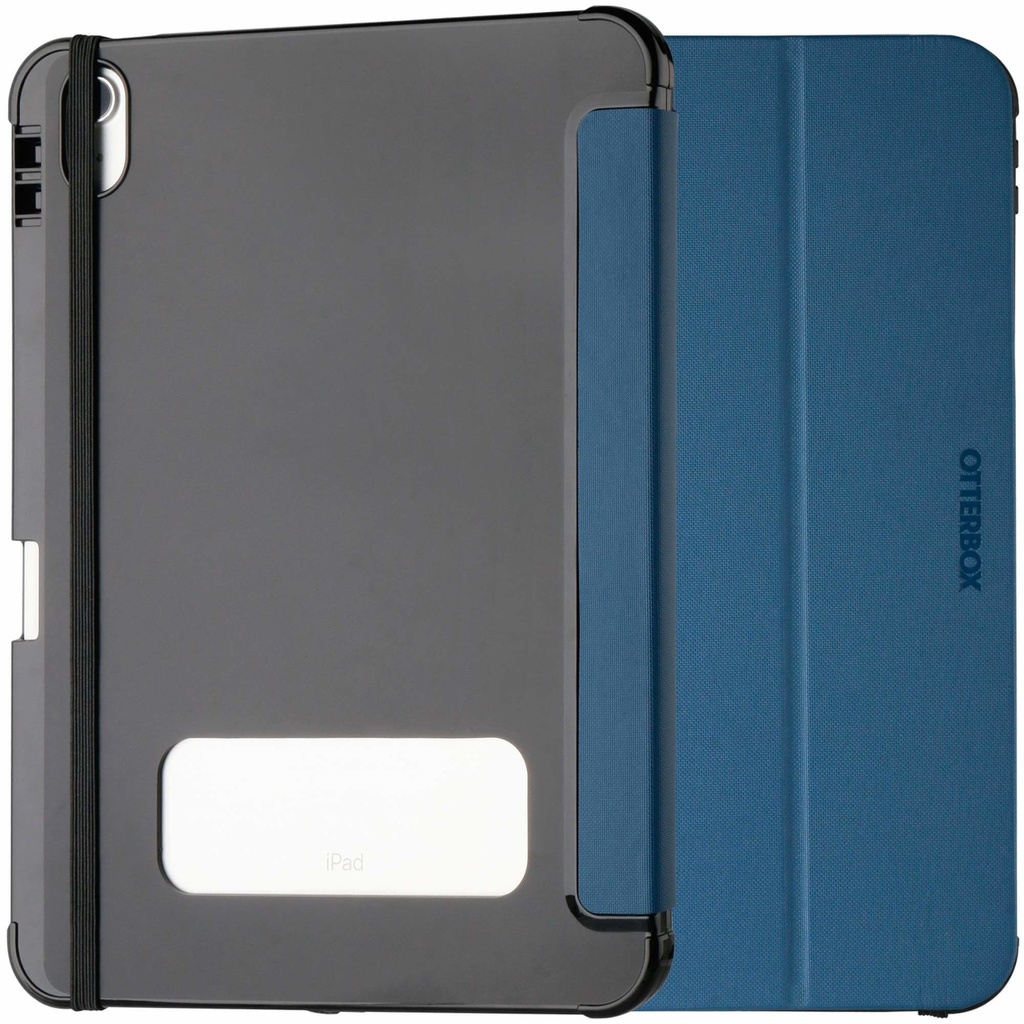 [840304725410] 840304725410 OtterBox React Folio Apple iPad (10.9") (10th Gen) Case Blue ProPack - (77-92192), DROP+ Military Standard, Pencil Holder, 7 Years Warranty