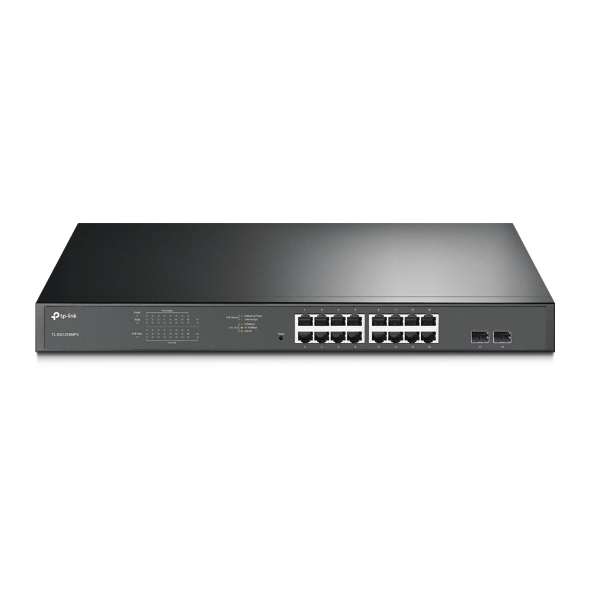 [6935364086923] 6935364086923 TP-Link TL-SG1218MPE 16-Port Gigabit PoE+ Easy Smart Switch, 16 Gigabit RJ45 Ports, 2 SFP Slots, 802.3at/af, 192W PoE Power, 1U 19-inch Rack-mountable