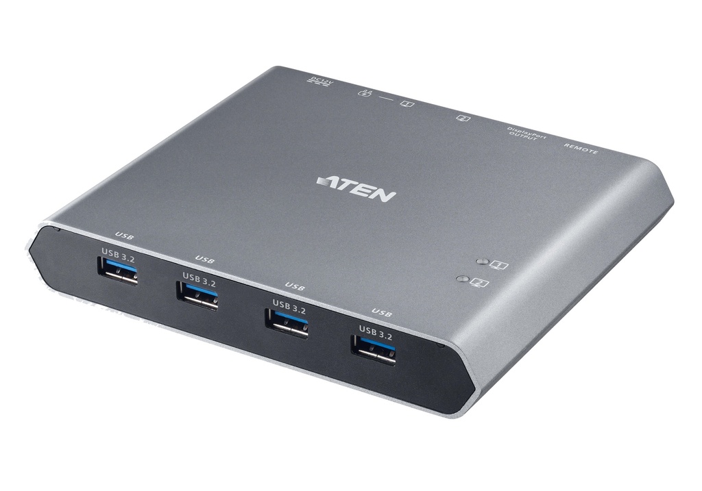 [4710469342806] 4710469342806 Aten 2-Port 4K DisplayPort USB-C KVM Dock Switch with Power Pass-through,
