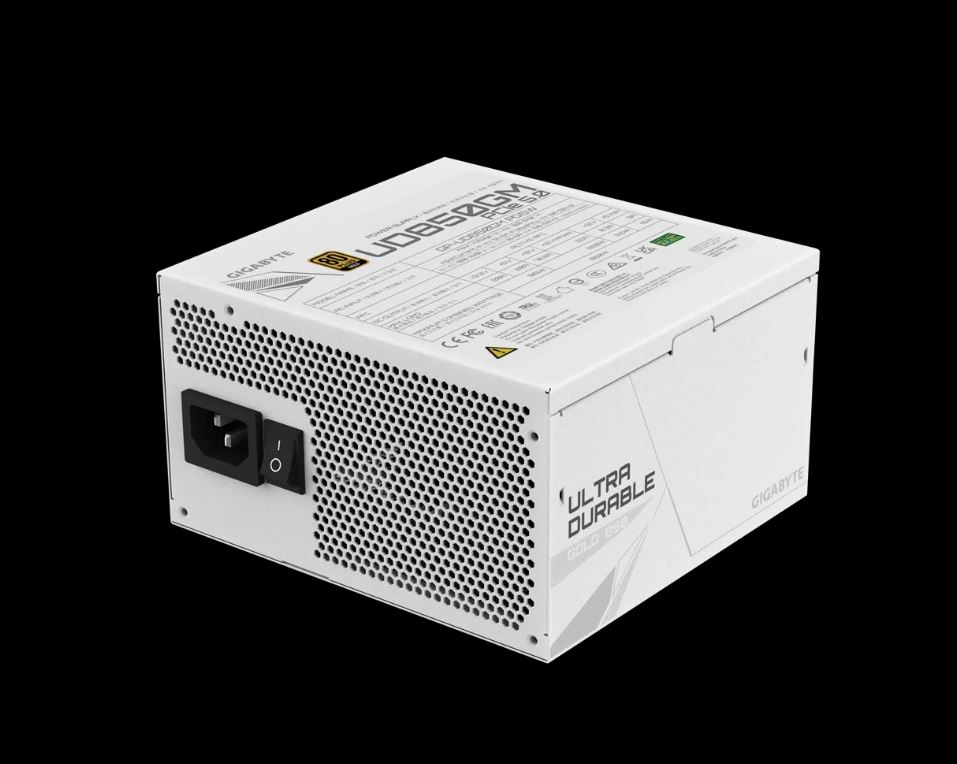 4719331553524 Gigabyte UD850GM PG5 850W White ATX PSU Power Supply  80 PLUS GOLD Fan Type 120mm Hydraulic Bearing(HYB)fan  >100,000 hours