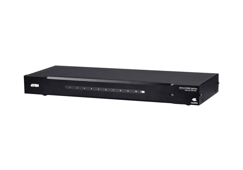 [4719264647499] 4719264647499 Aten VS0110HA 10-Port 4K HDMI Splitter, HDCP 1.4 compliant, Built-in bi-directional RS-232, Supports Dolby True HD  DTS HD Master Audio, EDID Expert™