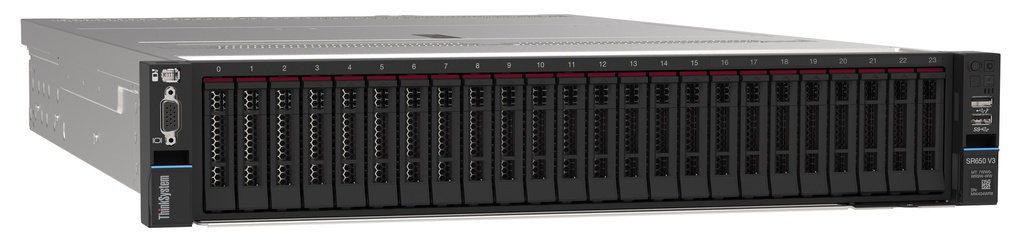 [7D76A022AU] 7D76A022AU LENOVO ThinkSystem SR650 V3, 1xIntel Xeon Gold 5418Y 24C 2.1-2.9GHz 185W, SFF, 1x32GB 2Rx8, ThinkSystem RAID 9350-8i 2GB Flash PCIe 12Gb Adapter, 1x75