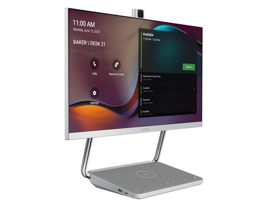 6938818311381 Yealink DeskVision A24 Microsoft Teams Display For Personal Collaboration, 24"Touch Screen, 4K Camera, Built-in Audio, Wireless Charging
