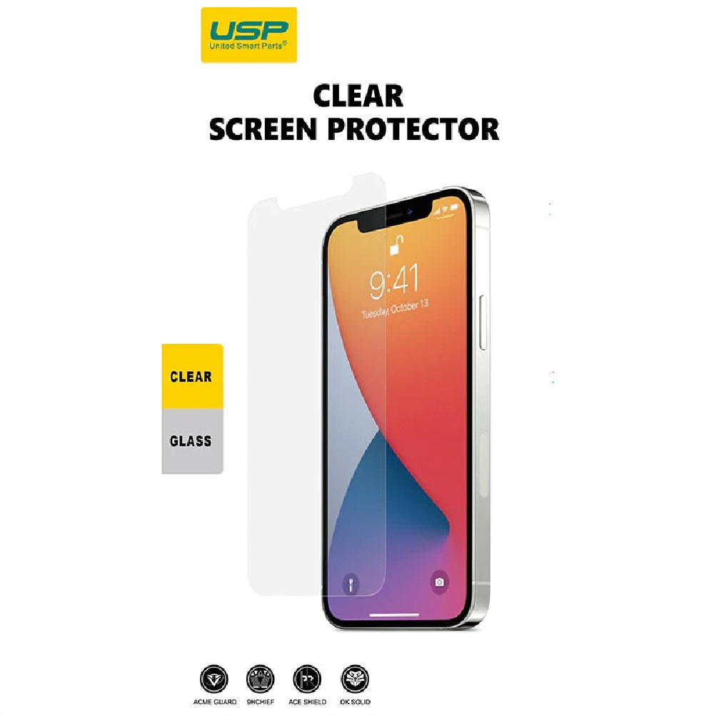 [6976552042710] 6976552042710 USP Apple iPhone 14 Pro Tempered Glass Screen Protector : Full Coverage, 9H Hardness, Bubble-free, Anti-fingerprint, Original Touch Feel