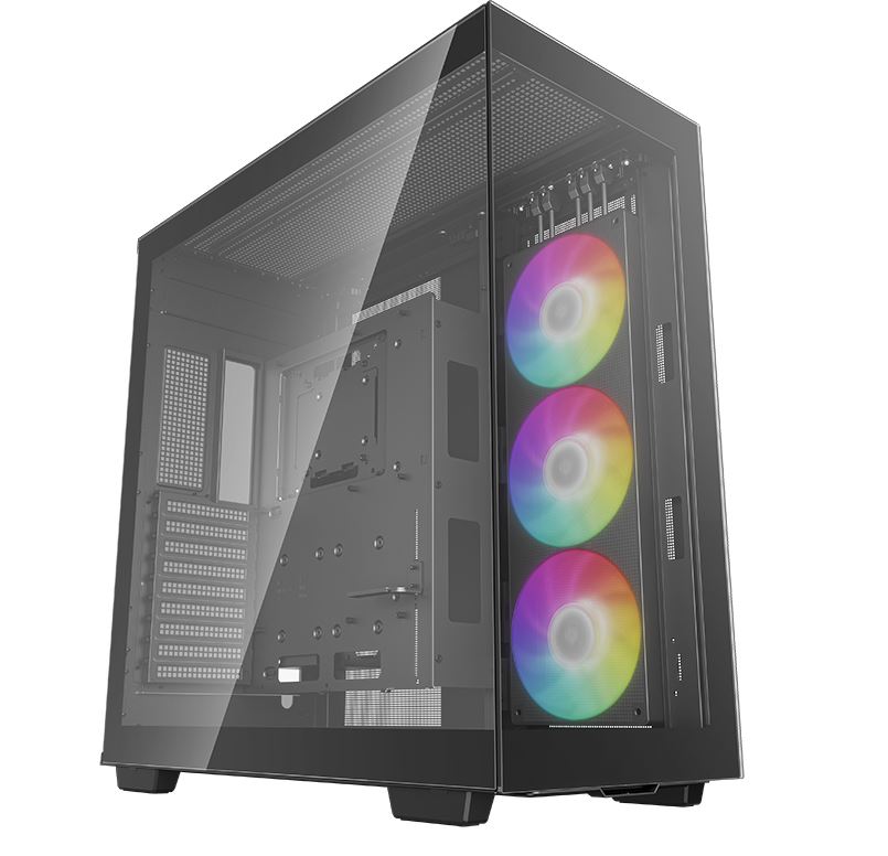[6933412774723] 6933412774723 DeepCool CH780 Panoramic Tempered Glass ATX Case, 1 x Pre-Installed Fans, GPU up to 480mm, USB3.0×4, Audio×1, Type-C×1