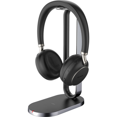 [6938818310292] 6938818310292 Yealink TEAMS-BH76-CH-BL Teams Certified Bluetooth Wireless Stereo Headset, Black, ANC, USB-A, Includes Charging Stand, Rectractable Microphone