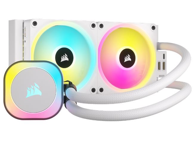 [840006665854] 840006665854 Corsair iCUE Link H100i RGB 240mm AIO CPU Cooler White