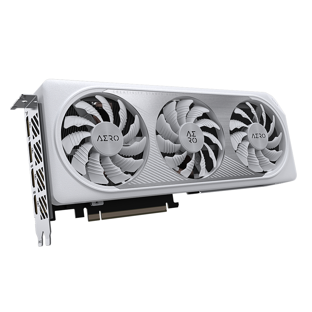 4719331313449 Gigabyte nVidia GeForce RTX 4060 Ti AERO OC 8GD GDDR6 Video Card, PCI-E 4.0, 2580MHz Core Clock, 2x DP 1.4a, 1x HDMI 2.1a
