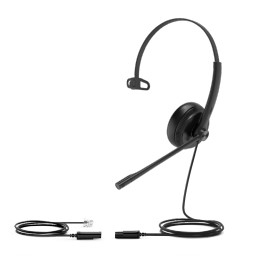 [6938818307315] 6938818307315 Yealink YHS34 Lite Mono Wired Headset with QD to RJ Port, Wideband Noise-Canceling Headset, Monaural Ear, RJ9, QD Cord, Foamy Ear Cushion