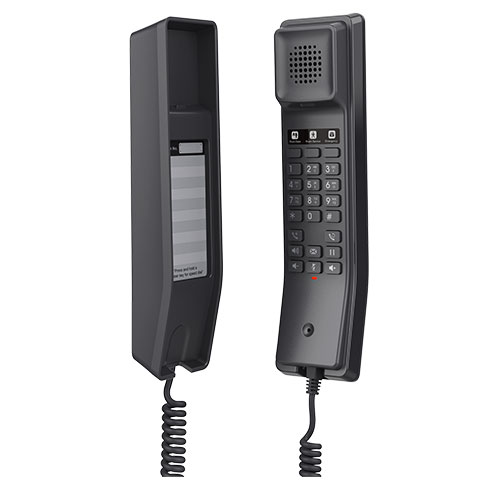 [6947273704188] 6947273704188 Grandstream GHP611 Hotel Phone, 2 Line IP Phone, 2 SIP Accounts, HD Audio, Powerable Over PoE, Black Colour, 1Yr Wty