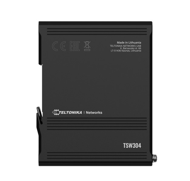 [4779051840144] 4779051840144 Teltonika TSW304 DIN Rail Ethernet Switch, 4x Gigabit Ethernet with speeds of up to 1000 Mbpsl, Wide Range of Voltages, PSU excluded