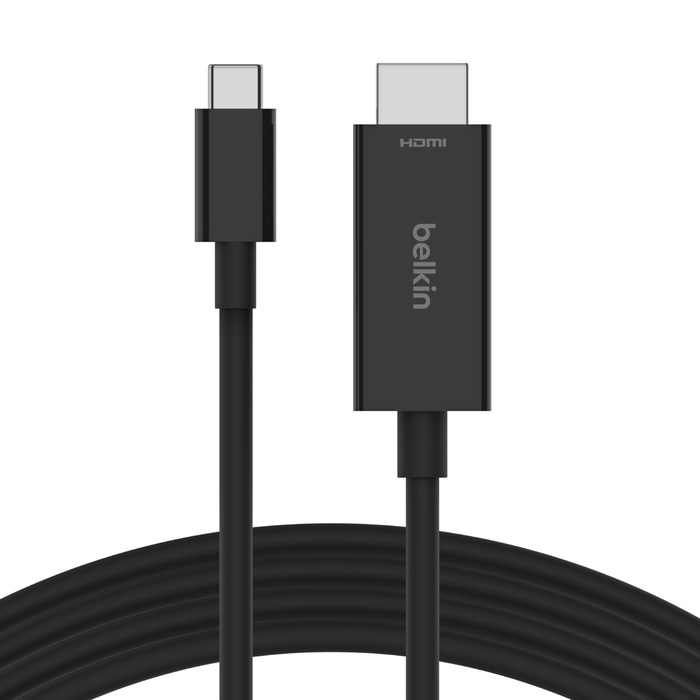 [745883843060] 745883843060 Belkin Connect USB-C™ to HDMI Cable 2M - Black (AVC012bt2MBK), Supports resolutions up to 8K 60Hz and HDR10+, Plug and Play