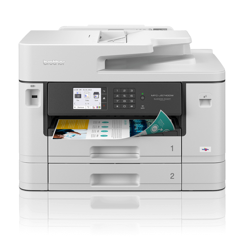 [4977766817875] 4977766817875 Brother J5740DW A3 Business Inkjet Multi-Function Printer with print speeds of 28ppm, dual paper trays supporting up to A3 and efficient A4 2-sided