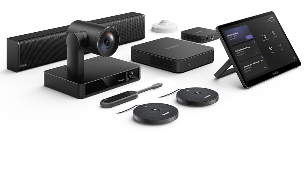 [6938818316300] 6938818316300 Yealink MVC860 Microsoft Teams Kit, UVC86 4K Dual Camera, 2x VCM35 Wired Mics, RCH40, RoomSensor, WPP30 Dongle, MSpeaker II, MCoreKit C5