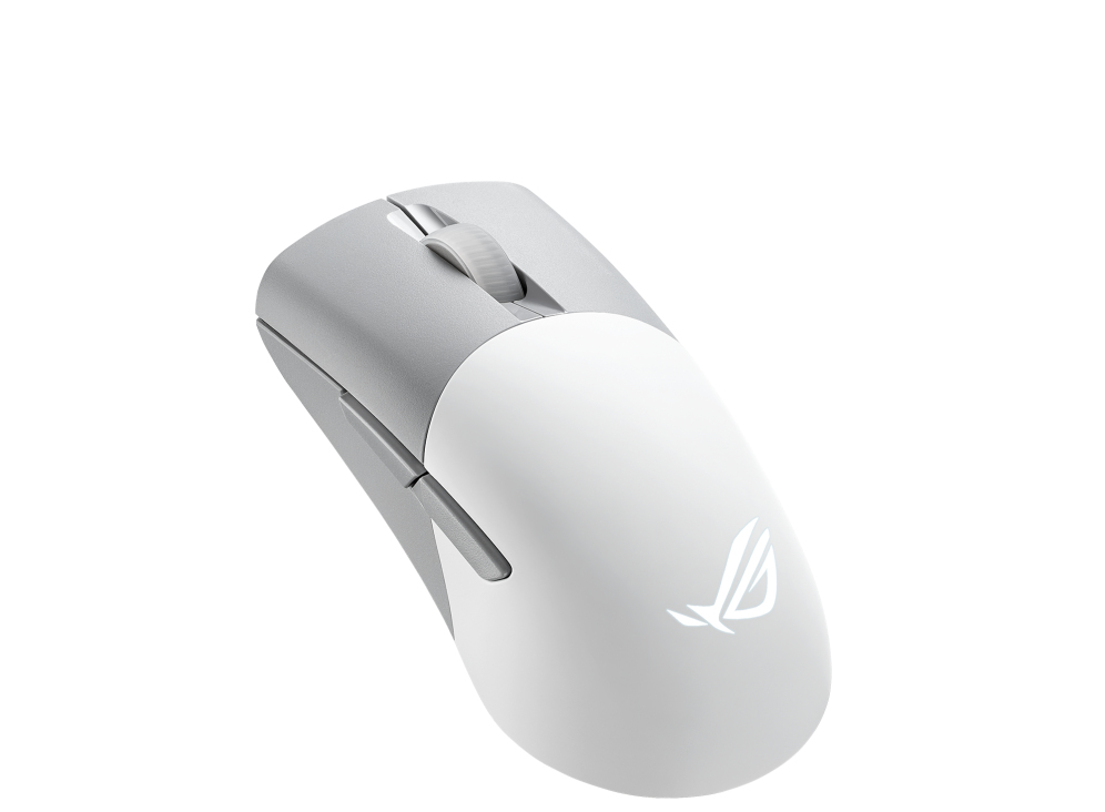 [4711081762386] 4711081762386 ASUS ROG Keris Wireless AimPoint Wireless RGB Moonlight White Gaming Mouse, 36,000dpi Optical Sensor, Tri-mode Connectivity, ROG SpeedNova, 79g, Swap