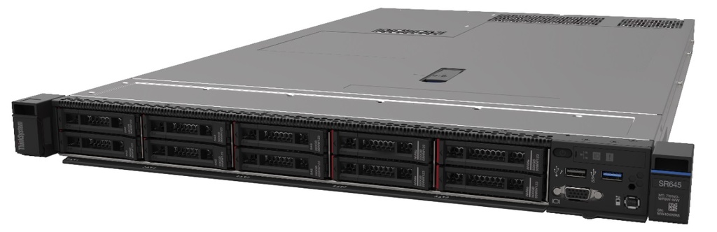 [SVL-SR645-7D2XA03VAU] SVL-SR645-7D2XA03VAU LENOVO ThinkSystem SR645, 1xAMD EPYC 7282 16C 120W 2.8GHz 120W, SFF, 1x32GB 2Rx4, SW RD, 1x750W