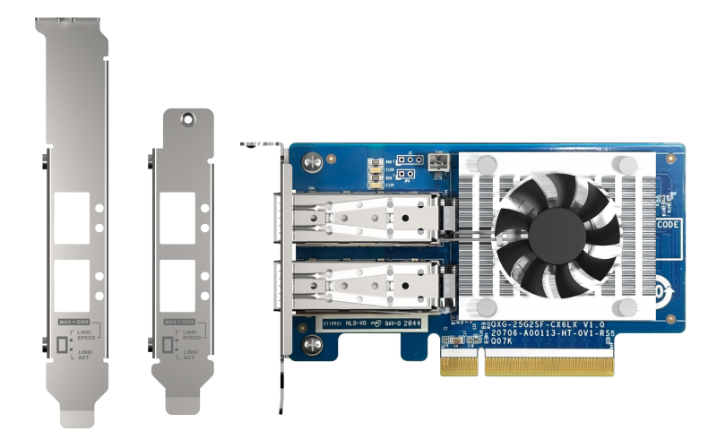 4713213519066 QNAP QXG-25G2SF-CX6 PCIe supported NAS PCIe Gen4 x8