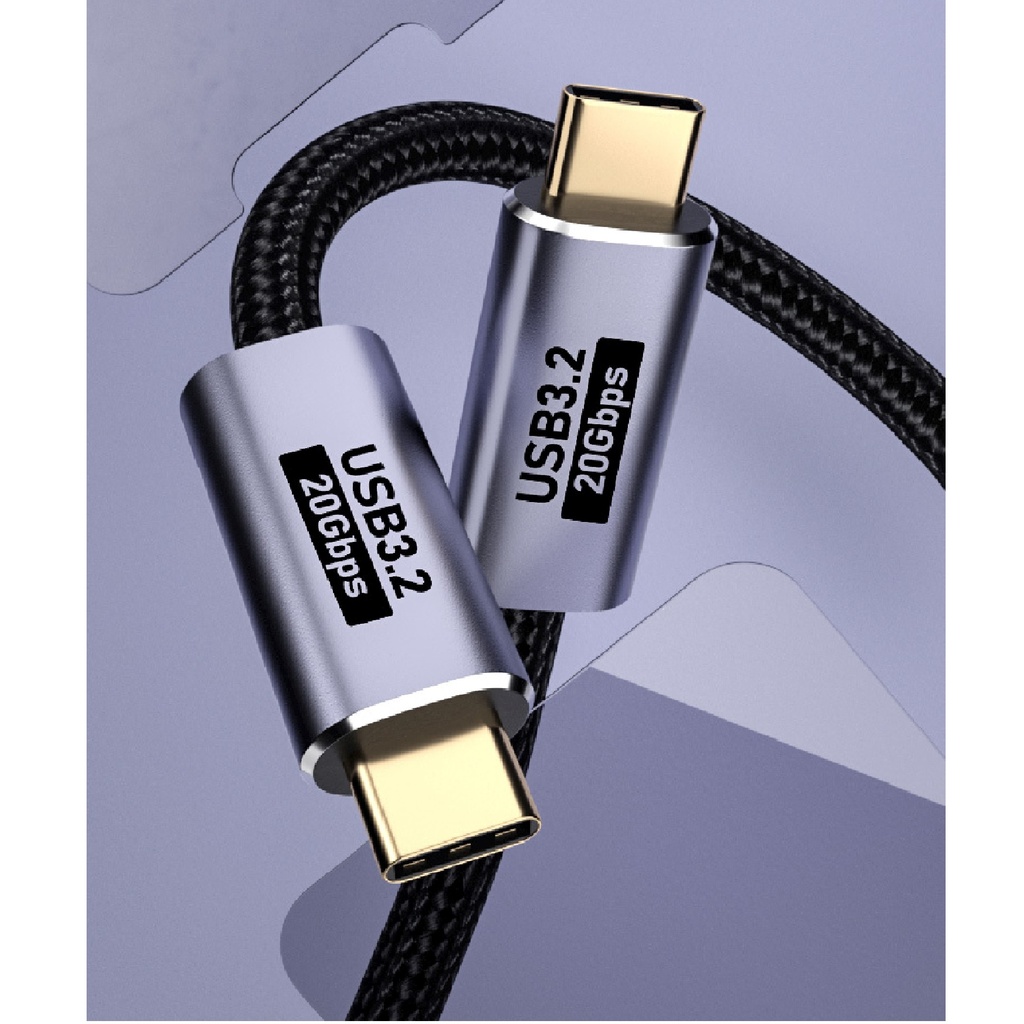[6976552041058] 6976552041058 Pisen Braided USB-C to USB-C (3.2 Gen2) Charge  Video (8K@60Hz) Cable (1M) Black,5A/100W PD,Fast Charge, 20Gbps,Best for Laptop