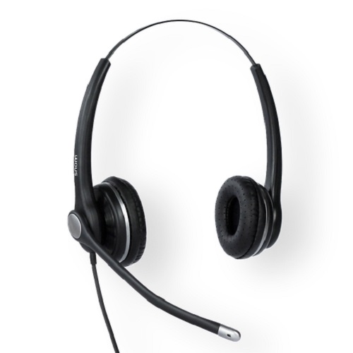 [4260059582131] 4260059582131 SNOM A100D Wideband Binaural Headset For Snom-D3xx/D7xx/7xx, 300° Frlexible Boom, Passive Noise Cancelling Microphone