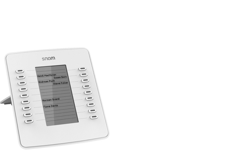 [4260059582421] 4260059582421 SNOM D7W Expansion Module USB for D785, D765, D745, D735, D725, D717  D715, White, 18 Freely Programmable, Coloured LED Buttons