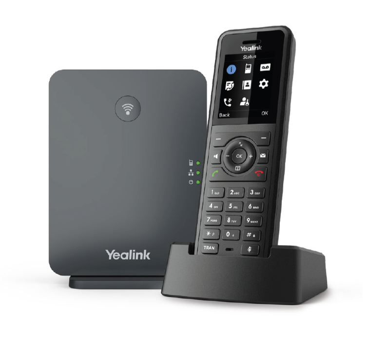 6938818310278 Yealink W77P High-Performance IP DECT Solution including W57R Rugged Handset And W70B Base Station, Up To 20 Simultaneous Calls, Noise Cancellation