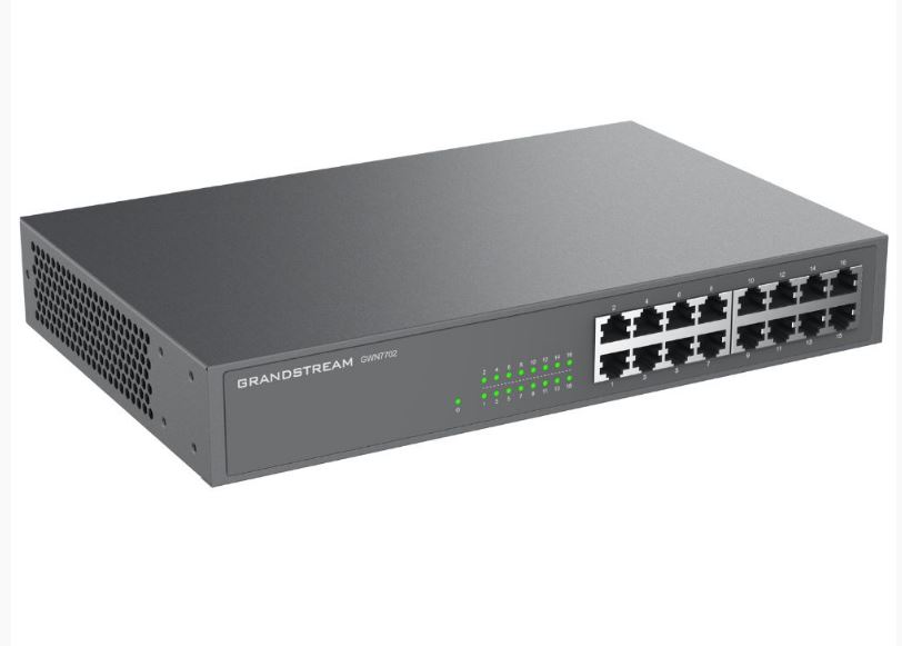 [6947273704645] 6947273704645 Grandstream IPG-GWN7702 Unmanaged Network Switch With 16 Ports Of Gigabit Ethernet Connectivity