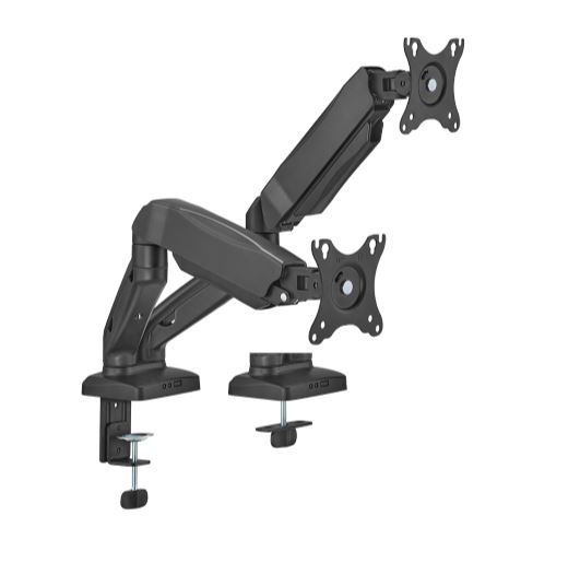 6956745174541 Brateck Dual Monitor Interactive Counterbalance LCD VESA Desk Clamp and Grommet Mount Fit most 17''-32'' Monitors Up to 9kg per screen
