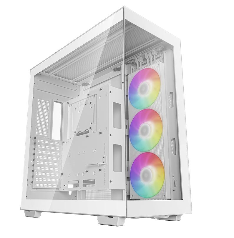 [6933412774730] 6933412774730 DeepCool CH780 White Panoramic Tempered Glass ATX Case, 1 x Pre-Installed Fans, GPU up to 480mm, USB3.0×4, Audio×1, Type-C×1