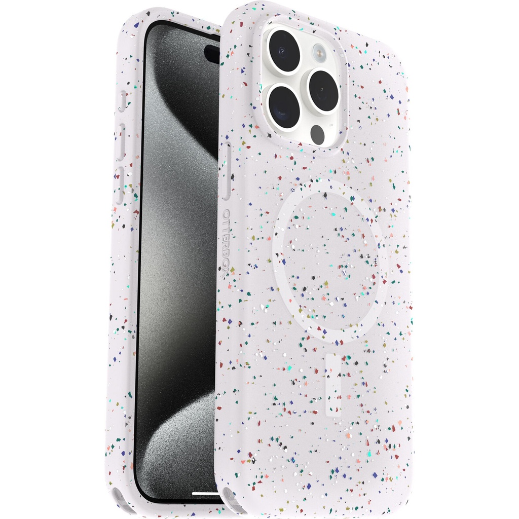[840304757695] 840304757695 OtterBox Core MagSafe Apple iPhone 15 Pro Max (6.7") Sprinkles White-(77-95145),DROP+ 3X Military Standard,Raised Edges,Soft Touch,7 Years Warranty