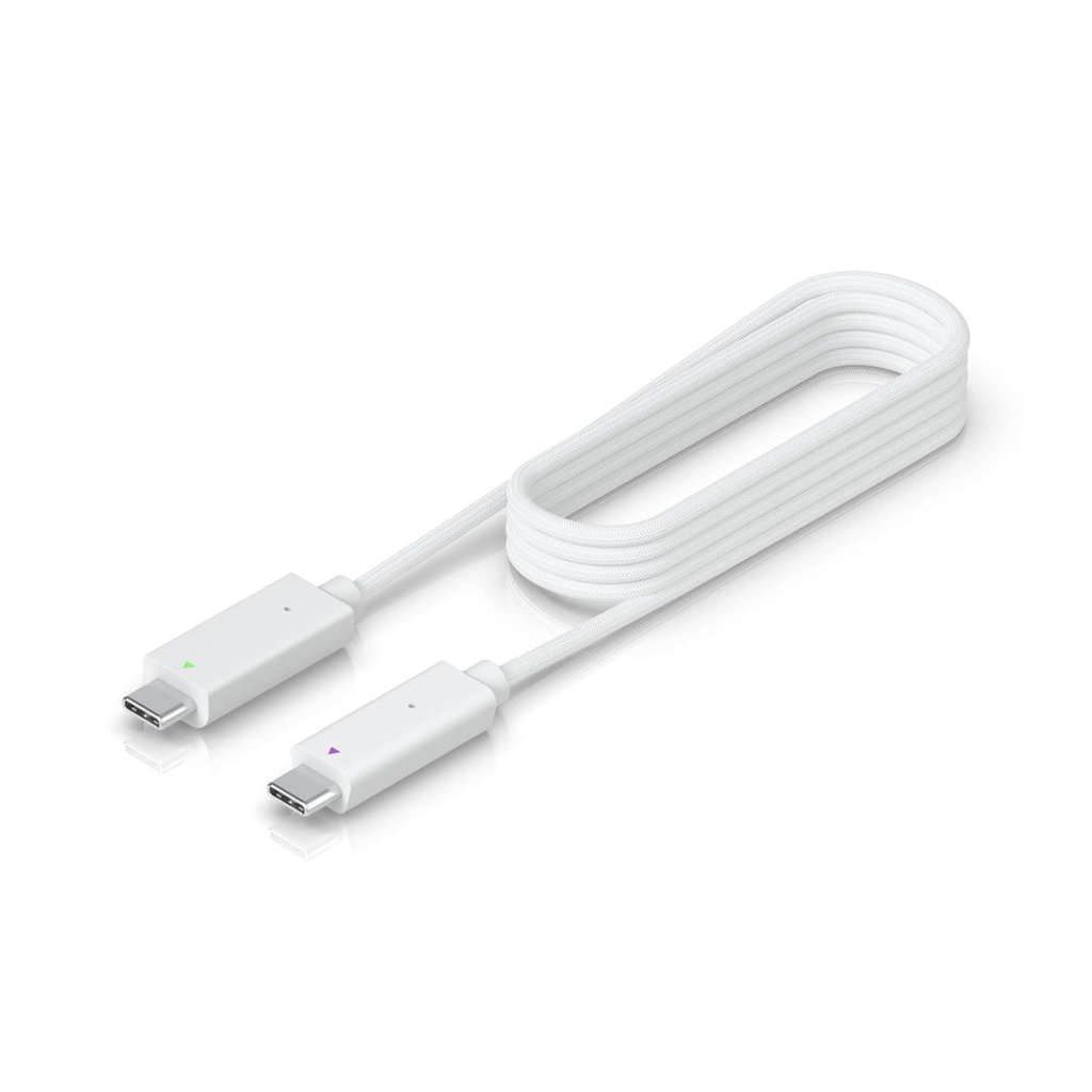 [810084692417] 810084692417 Ubiquiti AI Theta Video Cable, Replacement Cable Connects AI Theta Lenses to an AI Theta Hub, 1 m (3.3 ft), White, 2Yr Warr