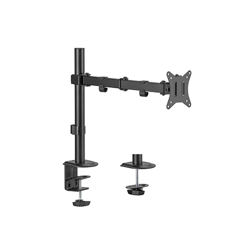 6956745174565 Brateck Single-Monitor Stell Articulating Monitor Mount Fit Most 17"-32" Monitor Up to 9KG VESA 75x75,100x100(Black) (LS)