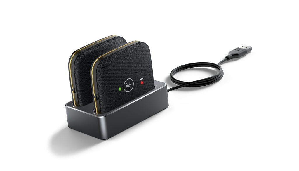 [6938818315143] 6938818315143 Yealink CPW65-PKG,  2x CPW65 Wireless Microphones, WDD60 Dect Dongle, 1.8m USB cable, 5V/2A Power Adapter,  Charger Cradle, for use with MTR Solutions