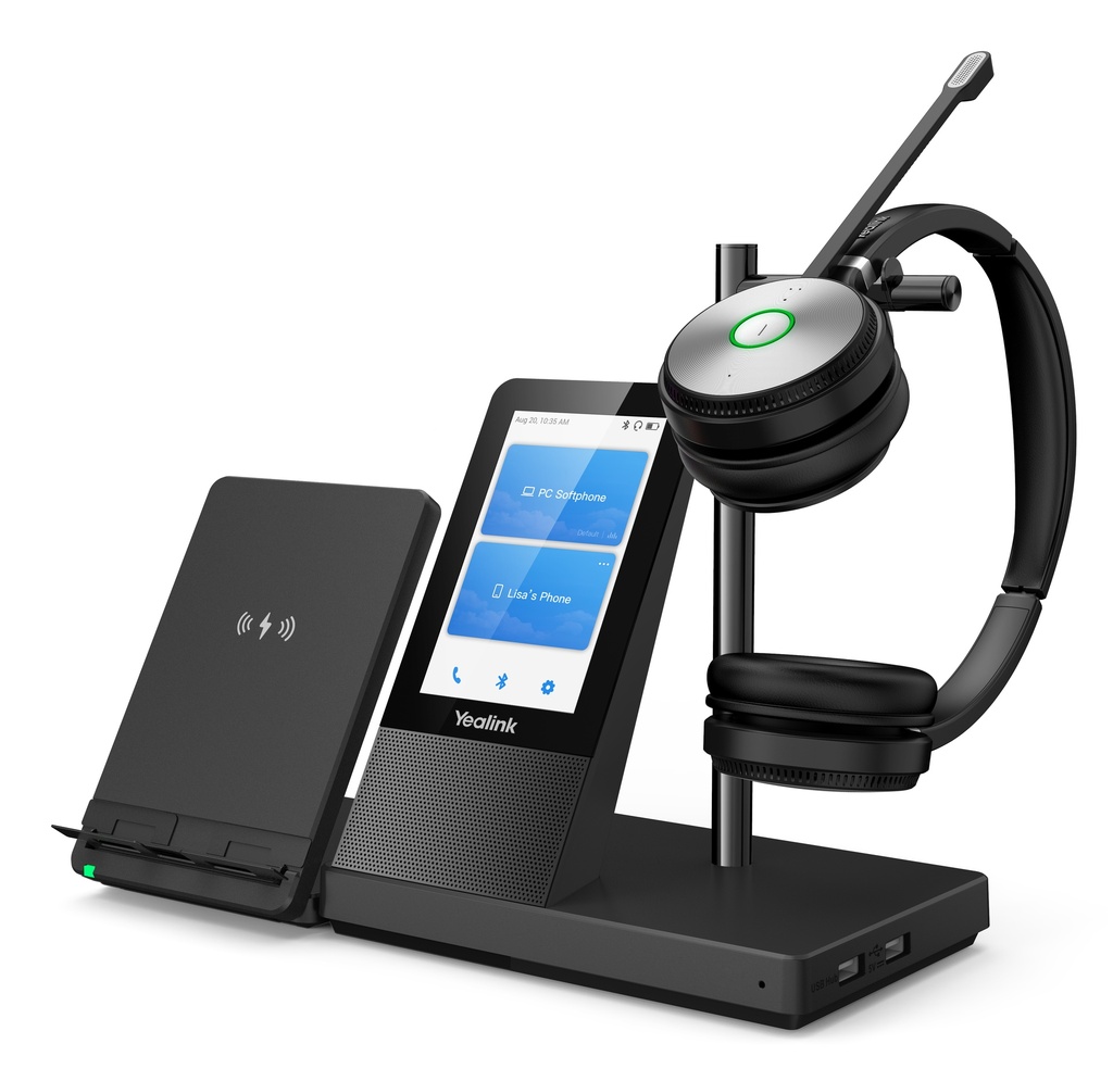 [6938818306431] 6938818306431 Yealink WH66 Dual UC DECT Wireless Headset,UC Workstation,HDVoice, 2-Mic Noise Cancellation330° Adjustable, Leather Ear Cushions,TeamsZoom Certified