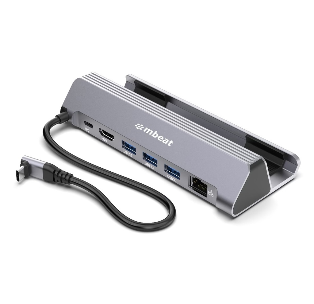 [9346396003531] 9346396003531 mbeat USB-C Gaming Dock for Steam Deck  ROG Ally 100W PD pass-through 4K@60Hz (3840 × 2160) Gigabit Ethernet up to 10/100/1000Mbps  5Gbps data