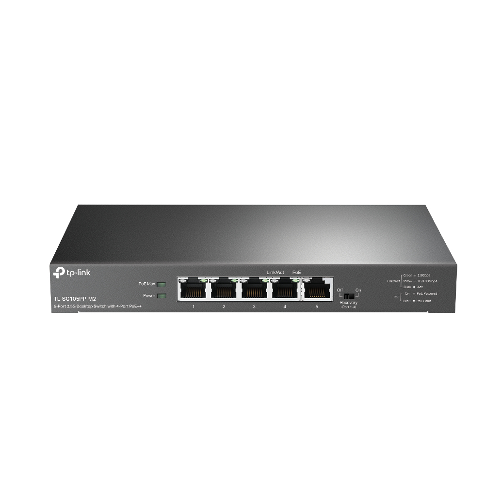 [4895252501131] 4895252501131 TP-Link TL-SG105PP-M2 5-Port 2.5G Desktop Switch with 4-Port PoE++