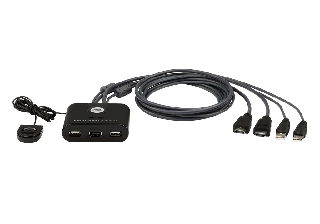 [4710469341304] 4710469341304 Aten 2-Port USB Full HD HDMI Cable KVM Switch