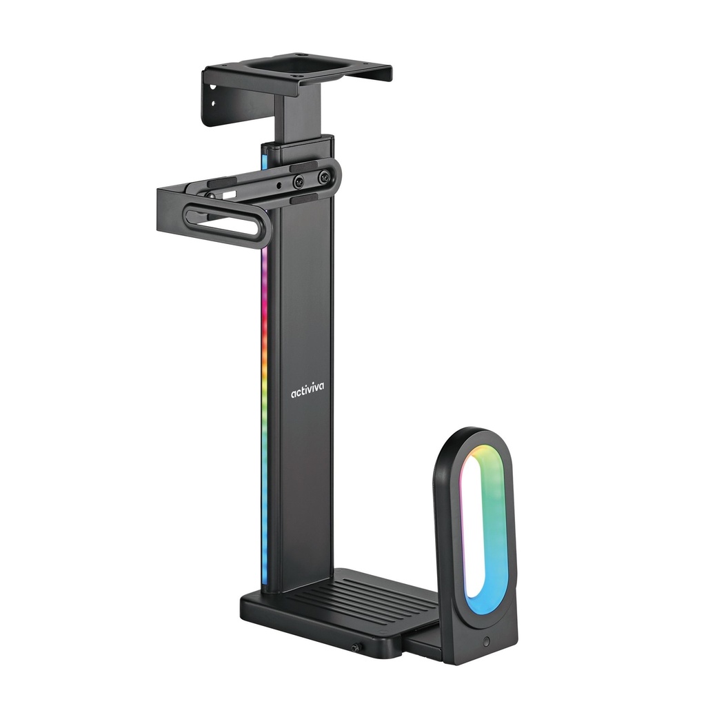 9346396003791 mbeat® activiva RGB Ultra-Wide Adjustable Wall  Under-Desk Gaming PC Mount Heavy-Duty Weight Capacity 20kg